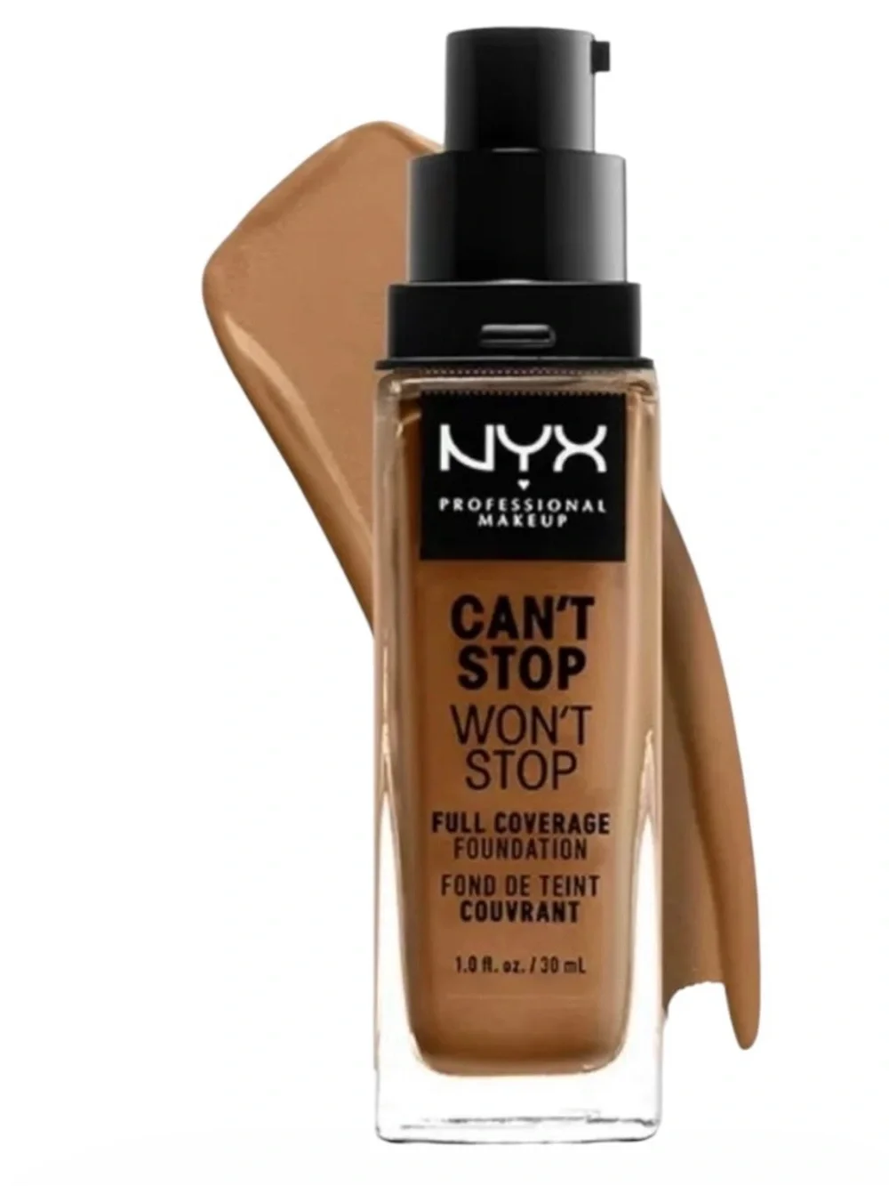 NYX Can't Stop Won't Stop Foundation 24HR Full Coverage Honey NWT
